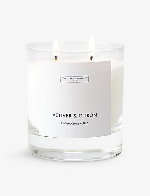 THE WHITE COMPANY: Vetiver and Citron mineral-wax scented candle 280mg