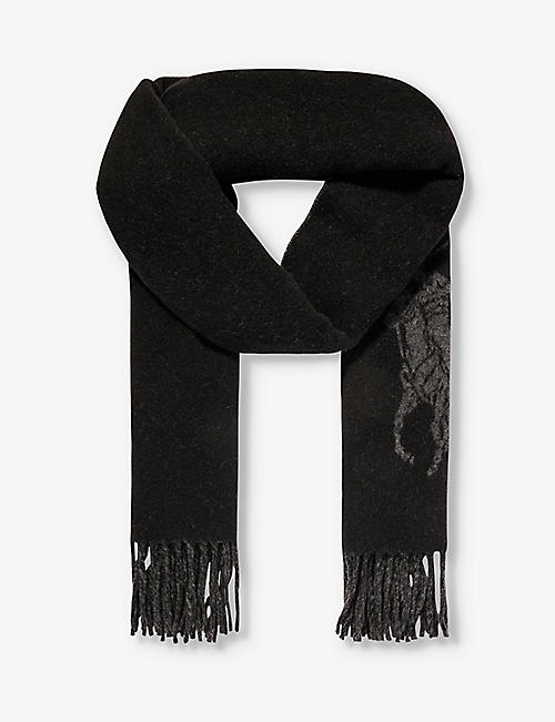 POLO RALPH LAUREN: Logo-motif recycled-wool-blend scarf