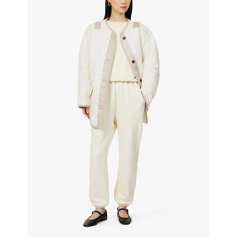 Shop The Frankie Shop Frankie Shop Women's Ivory Clay Teddy Quilted-shell Jacket