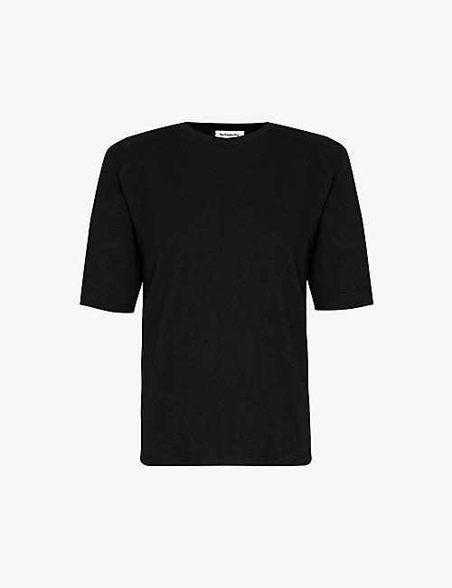 FRANKIE SHOP: Carrington padded-shoulder cotton-jersey T-shirt