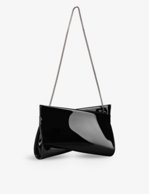 CHRISTIAN LOUBOUTIN: Loubitwist small patent-leather clutch bag