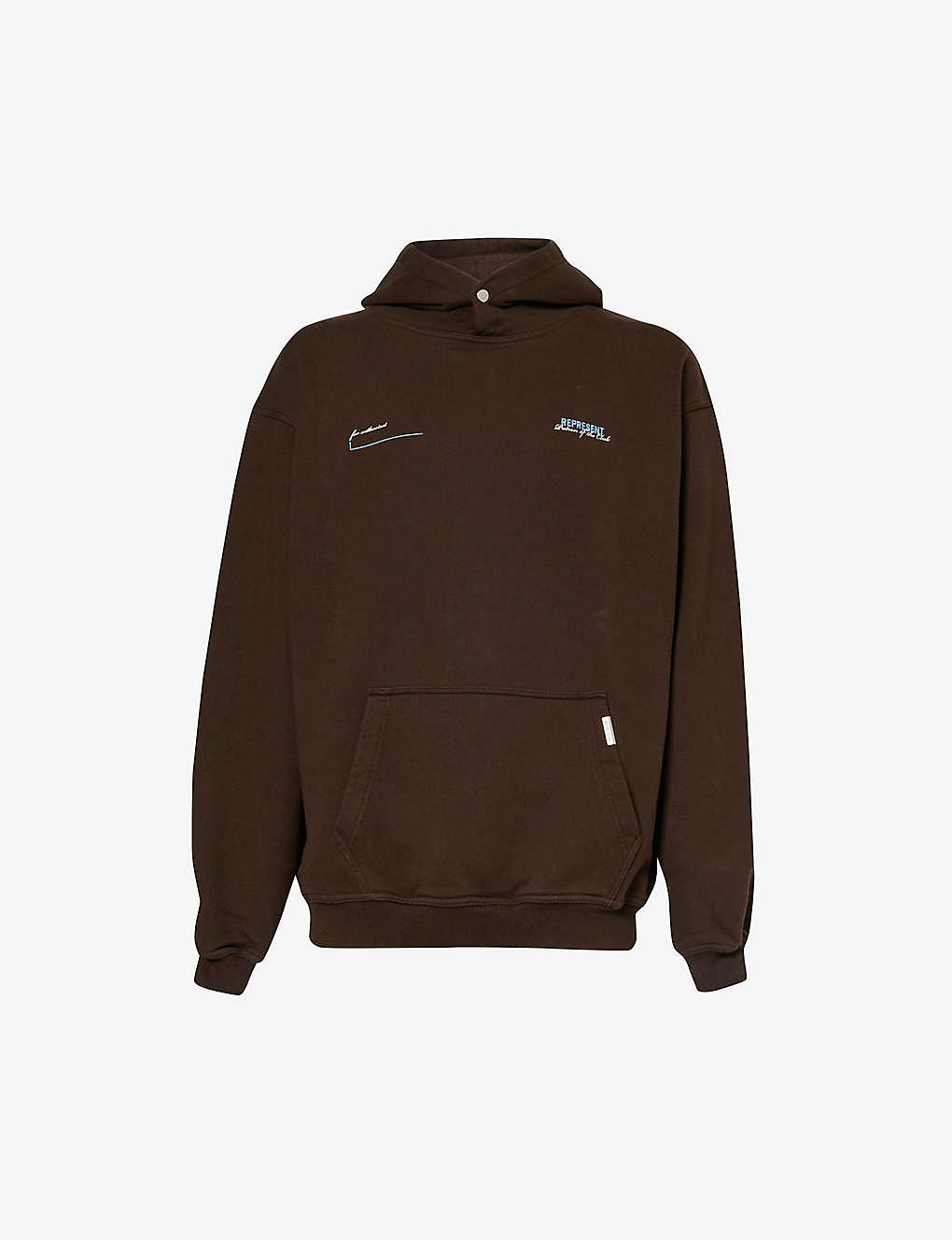 Represent Mens Brown Patron Of The Club Brand-print Cotton-jersey Hoody