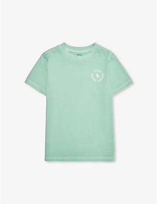 POLO RALPH LAUREN: Boys' logo-print short-sleeve cotton-jersey T-shirt