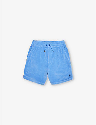 POLO RALPH LAUREN: Boys' logo-embroidered towelling cotton-blend shorts