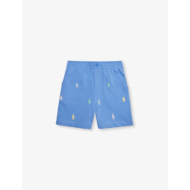 Polo Ralph Lauren Boys Blue Kids Boy's Logo-embroidered Cotton Shorts