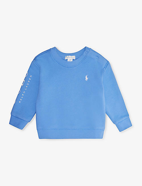 POLO RALPH LAUREN: Boy' brand-embroidered cotton-blend sweatshirt