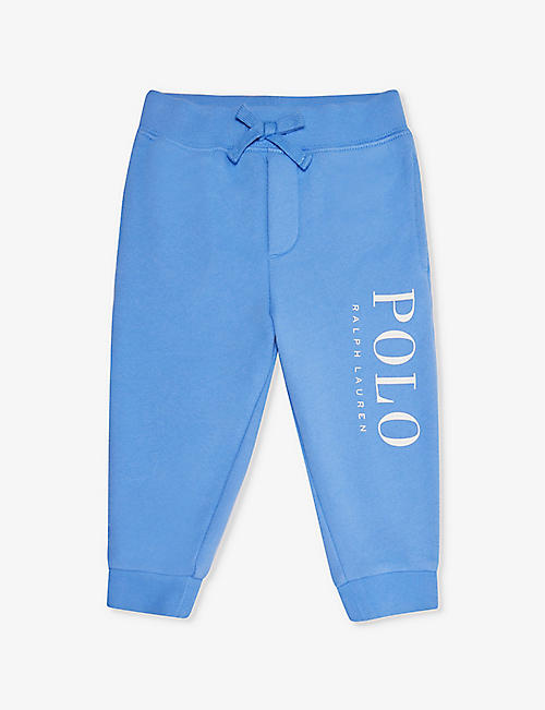 POLO RALPH LAUREN: Boys' brand-print straight-leg cotton-blend jogging bottoms