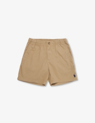 POLO RALPH LAUREN: Boys' Logo-embroidered drawstring-waist stretch-cotton shorts