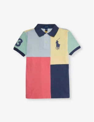 POLO RALPH LAUREN: Boys' logo-embroidered cotton-piqué polo shirt