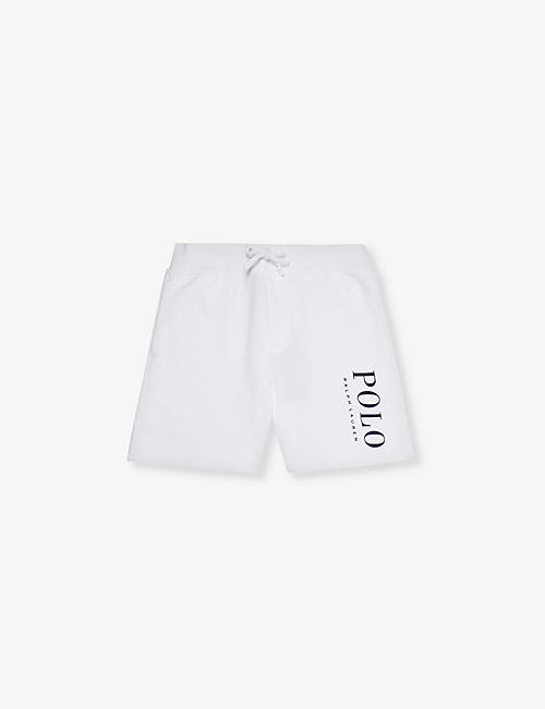 POLO RALPH LAUREN: Boys' logo text-print cotton-jersey shorts