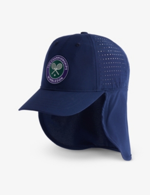 Polo Ralph Lauren Boys Navy Kids X Wimbledon Boys' Brand-patch Neck-cover Shell Baseball Cap