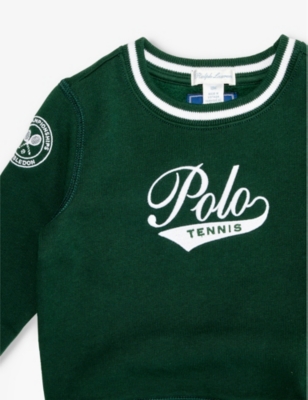 Polo Ralph Lauren x Wimbledon Baby Boy logo-print two-piece cotton-blend set