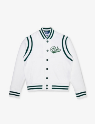 POLO RALPH LAUREN: Polo Ralph Lauren x Wimbledon boys' stripe-trim cotton and recycled-polyester sweatshirt