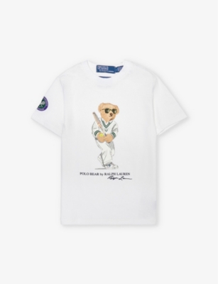POLO RALPH LAUREN: Polo Ralph Lauren x Wimbledon Boys' recycled-cotton and cotton-blend T-shirt