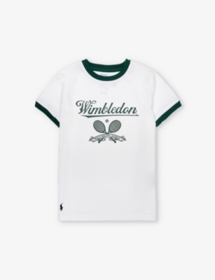 POLO RALPH LAUREN: Polo Ralph Lauren x Wimbledon Boys' recycled cotton-blend T-shirt