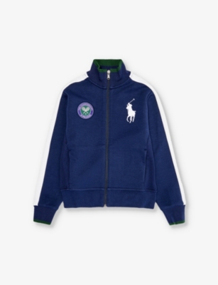 POLO RALPH LAUREN: Polo Ralph Lauren x Wimbledon Boys' Polo Pony cotton and recycled-polyester jacket
