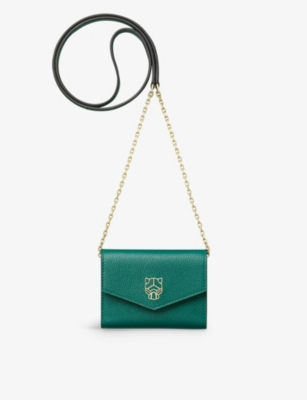Cartier Panthère De  Mini Chain Leather Wallet-on-chain In Green