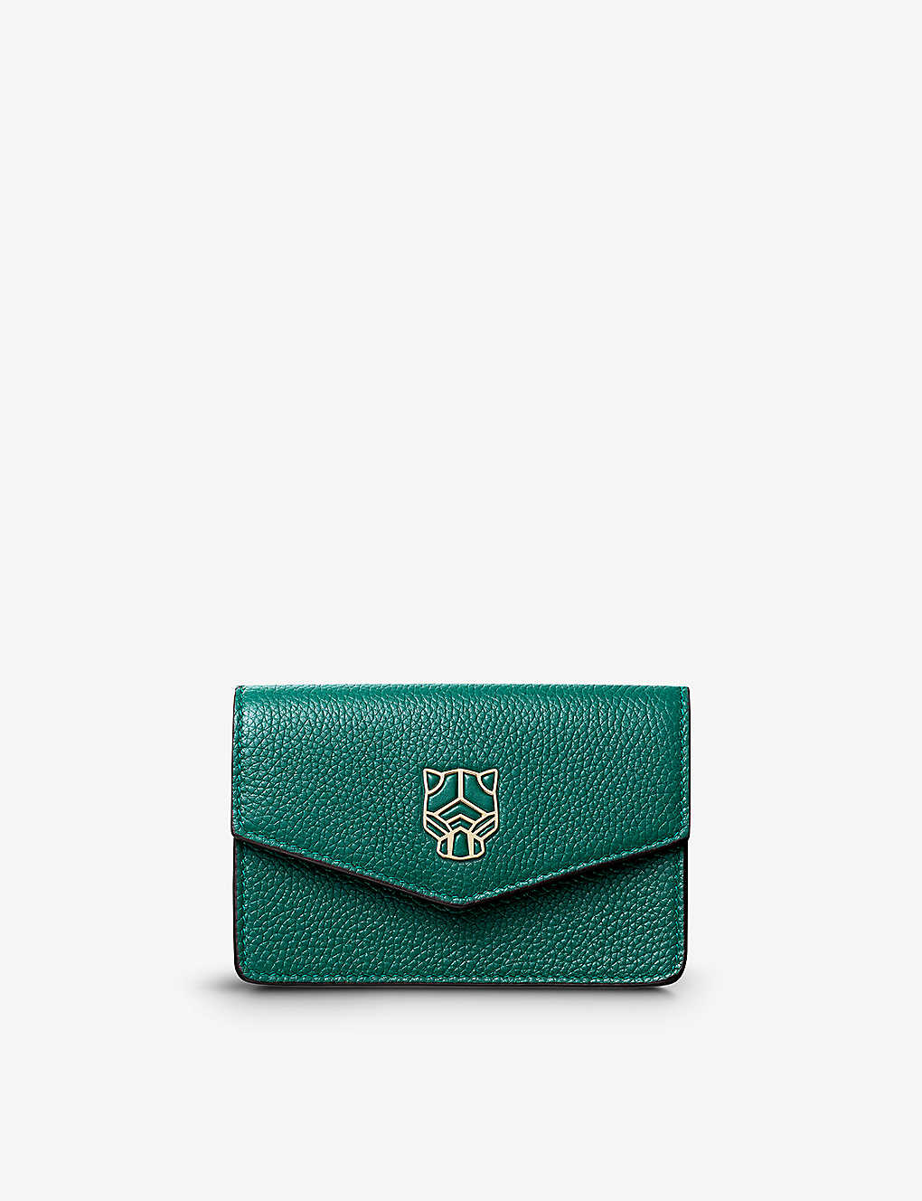 Cartier Green Panthère Graphique De Leather Card Holder
