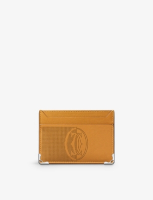 Cartier Cumin Must De Perforated-logo Leather Card Holder
