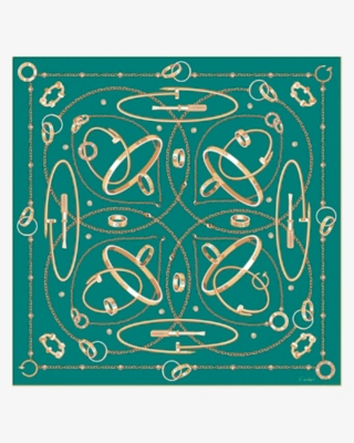 CARTIER: Precious Mundanity graphic-print silk-twill scarf 90cm x 90cm