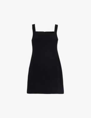Shop Theory Womens Black Square-neck Sleeveless Woven Mini Dress