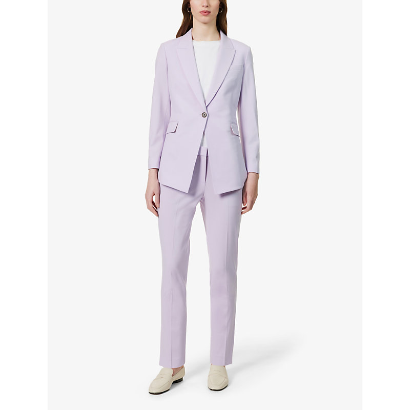 Shop Theory Women's Lilac Sky Notched-lapel Single-breasted Wool-blend Blazer