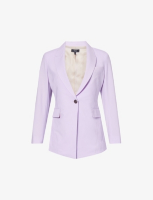 Theory Etiennette Blazer In Good Wool In Lilac Sky