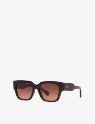 Chloé Womens Brown 6n000506 Square-frame Acetate Sunglasses In Brown