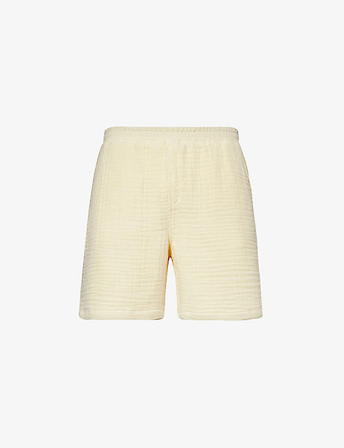 DAILY PAPER: Enzi seersucker-texture cotton shorts
