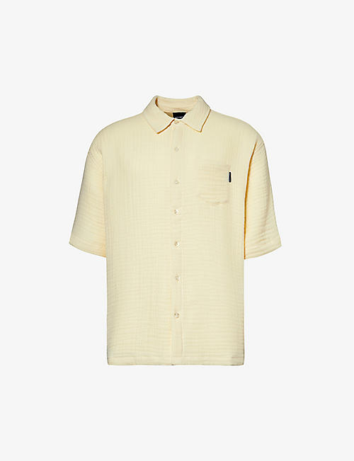 DAILY PAPER: Enzi seersucker-texture cotton polo shirt
