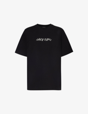 Shop Daily Paper Men's Black Unified Logo-print Cotton-jersey T-shirt