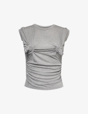 Shop Vaquera Women's Grey Twister Sleeveless Stretch-modal Top