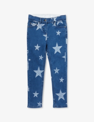 STELLA MCCARTNEY: Star-print slim-leg stretch-denim jeans 4-14 years