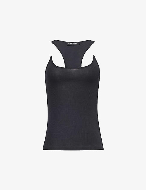 Y/PROJECT: Cut-out slim-fit cotton-jersey top