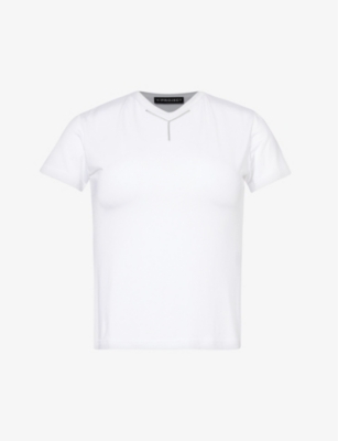 Y/PROJECT: Brand-embellished regular-fit stretch-woven T-shirt