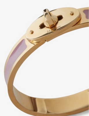 Shop Mulberry Womens Powder Rose Bayswater Stainless-steel And Enamel Bracelet
