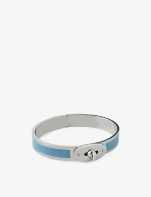 Mulberry Womens Poplin Blue Bayswater Stainless-steel And Enamel Bracelet