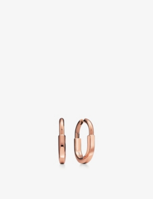 TIFFANY & CO: Lock 18ct rose-gold earrings