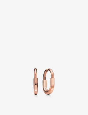 Tiffany & Co Womens Rose Gold Lock 18ct Rose-gold Earrings