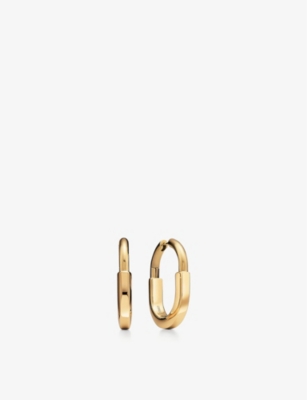 TIFFANY CO Lock 18ct yellow gold earrings Selfridges