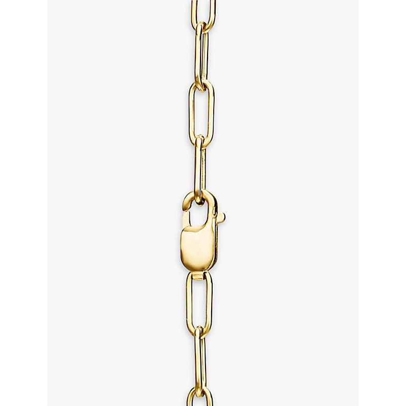 Shop Tiffany & Co Womens Yellow Gold Tiffany Lock Medium 18ct Yellow-gold Pendant Necklace