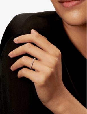 TIFFANY & CO: Lock 18ct rose-gold and 0.36ct diamond ring