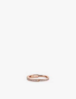TIFFANY & CO: Lock 18ct rose-gold and 0.36ct diamond ring