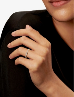 TIFFANY & CO: Lock 18ct yellow-gold and 0.38ct diamond ring