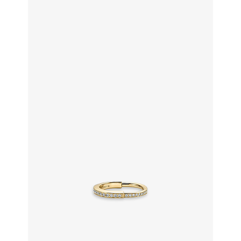 Tiffany & Co Womens Yellow Gold Lock 18ct Yellow-gold And 0.38ct Diamond Ring