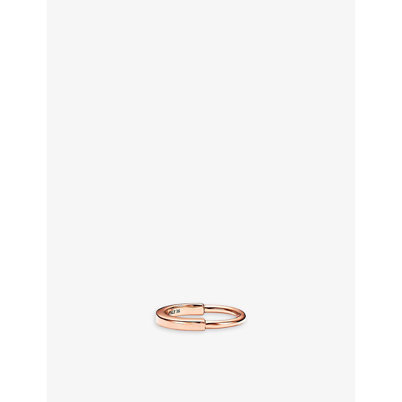Tiffany & Co Womens Rose Gold Tiffany Lock 18ct Rose-gold Ring