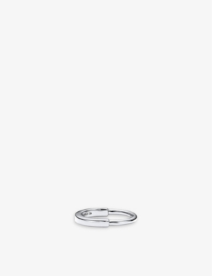 Tiffany & Co Womens White Gold Tiffany Lock 18ct White-gold Ring