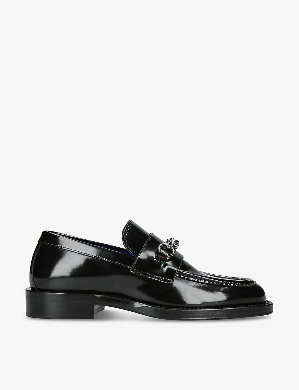 Burberry Barbed Wire-embellished Leather Loafers In Black