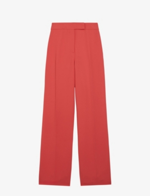 TED BAKER: Sayakat front-pleat wide-leg crepe trousers