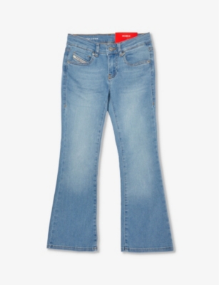 DIESEL: Straight-leg stretch cotton-blend jeans 6-16 years